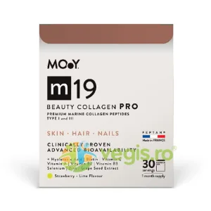 Beauty Collagen Hidrolizat Pro m19 cu Aroma de Capsuni si Lime 240g