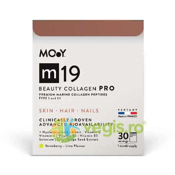 Beauty Collagen Hidrolizat Pro m19 cu Aroma de Capsuni si Lime 240g — preț și oferte