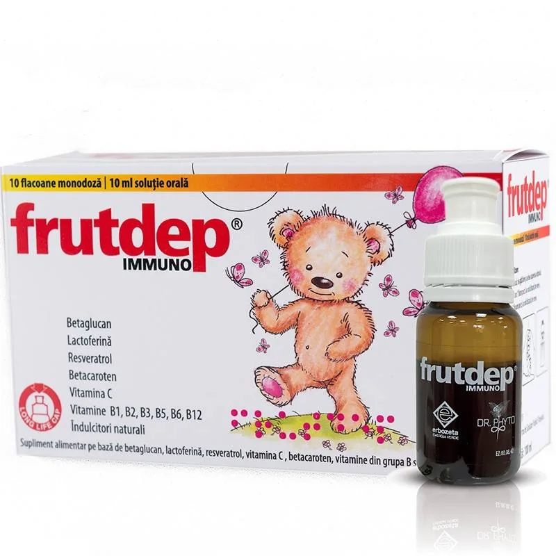 Solutie orala Frutdep Immuno, 10 flacoane, Dr. Phyto — preț și oferte