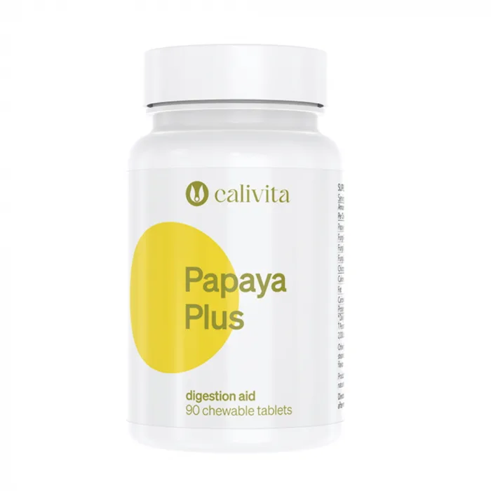 Papaya Plus - Enzyme digestive masticabile. 90 tablete CaliVita — preț și oferte