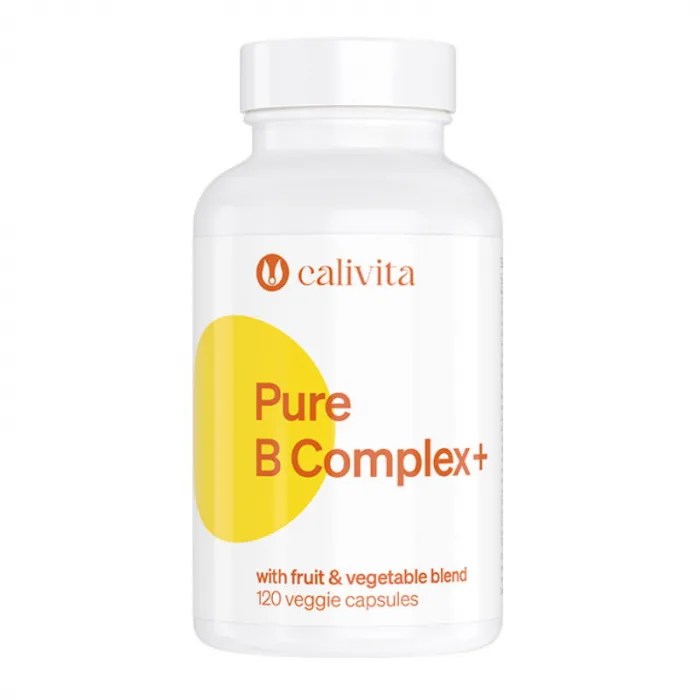 Pure B Complex+ CaliVita, 120 capsule, Coenzima Q10, Vitaminele B si fructe + legume — preț și oferte