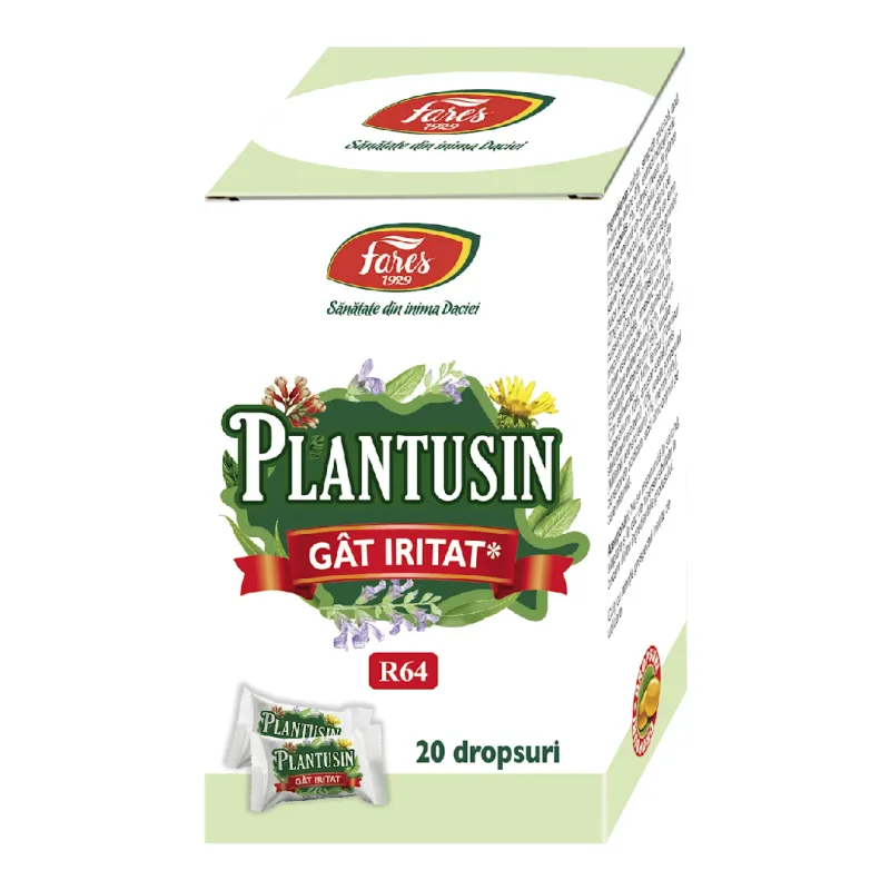 Plantusin gat iritat, 20 dropsuri, Fares — preț și oferte