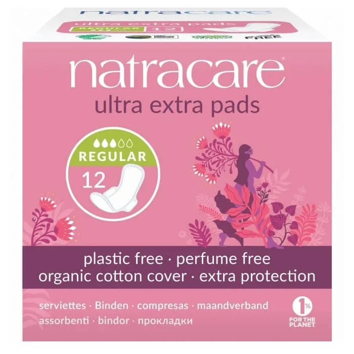Absorbante de noapte Ultra Extra (Normal), 12 bucăți, Natracare — preț și oferte