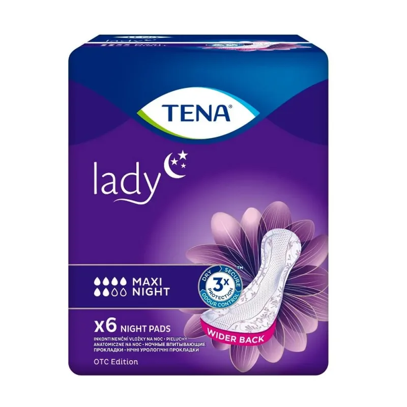 Absorbante Lady Maxi Night (760984), 6 bucati, Tena — preț și oferte