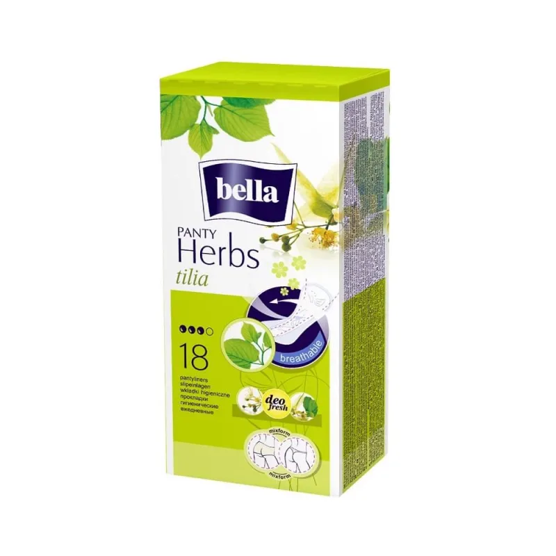 Absorbante zilnice Panty Herbs Tilia Extra Soft, 18 bucăți, Bella — preț și oferte
