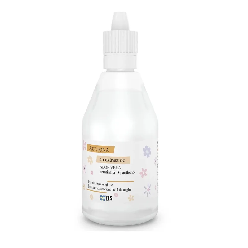 Acetona cu extract de Aloe Vera, keratina și D-panthenol, 60 ml, Tis Farmaceutic Tis Famaceutic — preț și oferte