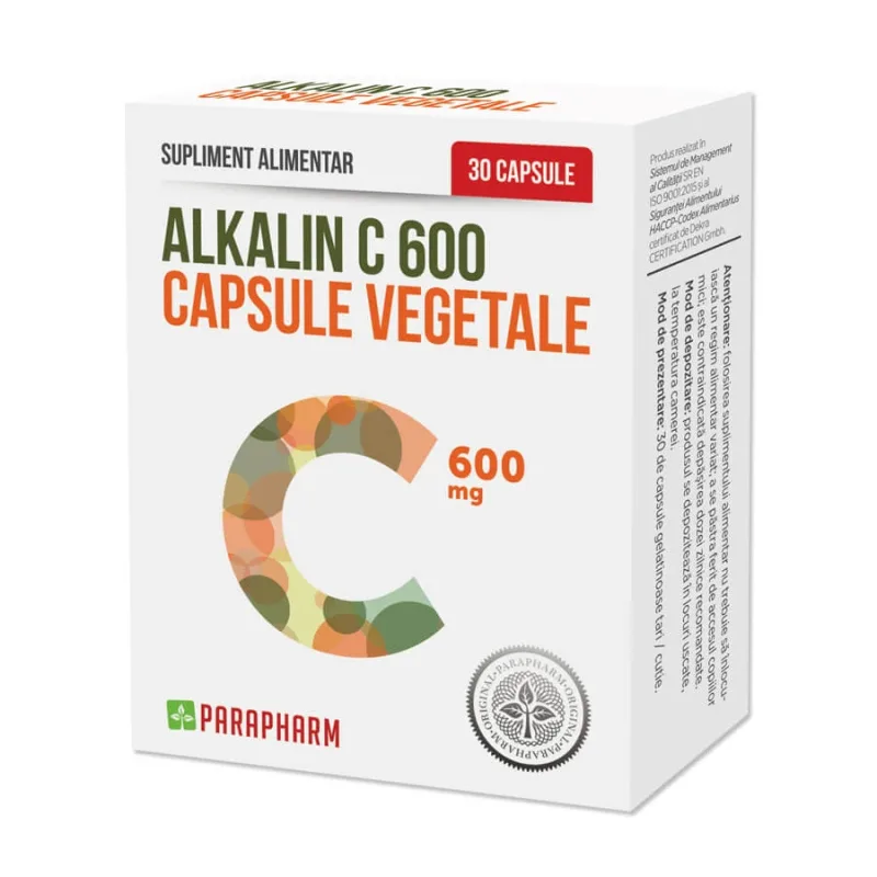 Alkalin C 600 mg, 30 capsule, Parapharm — preț și oferte