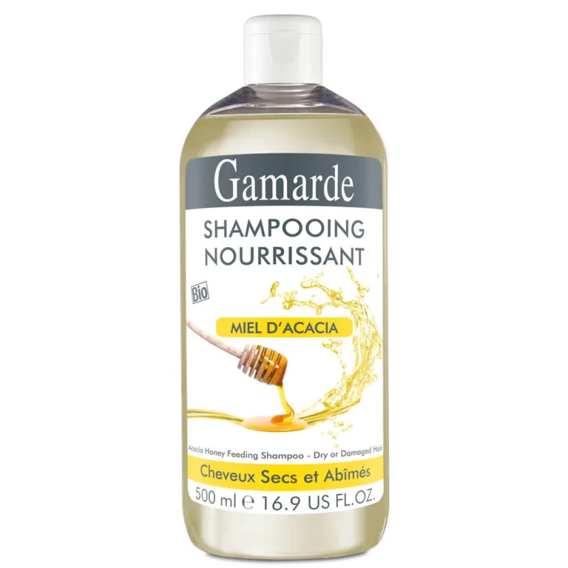 Șampon Bio natural hrănitor cu miere pentru păr uscat, 500 ml, Gamarde — preț și oferte