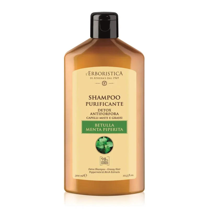 Șampon cu extract de mesteacăn și mentă, 300 ml, L'Erboristica — preț și oferte