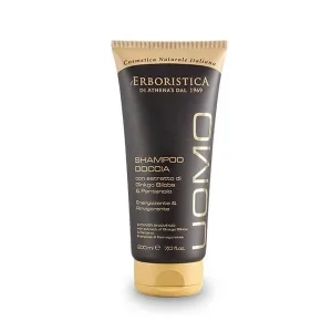 Șampon și gel de duș energizant și revigorant cu extract de ginkgo biloba și panthenol Uomo, 200 ml, L'Erboristica