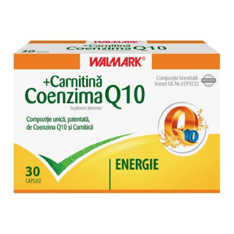 Coenzima Q10 + Carnitina, 30 capsule, Walmark STADA — preț și oferte
