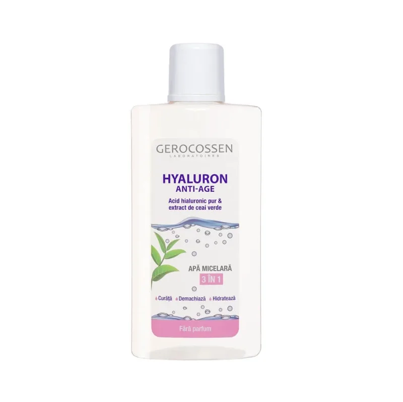 Apa micelara Hyaluron cu acid hialuronic pur si ceai verde, 300 ml, Gerocossen — preț și oferte
