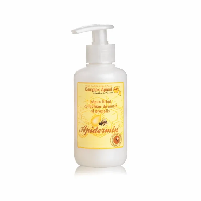Apidermin sapun lichid cu laptisor de matca si propolis, 200 ml, Complex Apicol Veceslav — preț și oferte