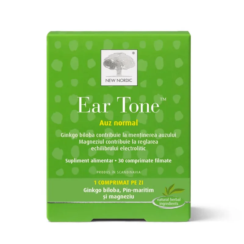 Auz normal Ear Tone, 30 comprimate filmate, New Nordic — preț și oferte