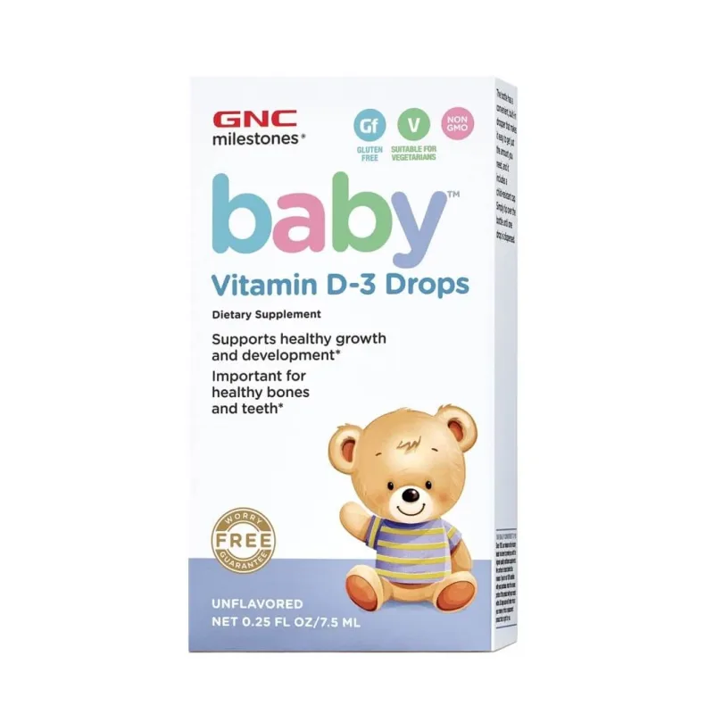 Baby Vitamina D3 Picaturi (424683), 7.5 ml, GNC — preț și oferte