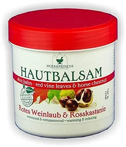 Balsam cu extract de frunze roșii de viță de vie și castane sălbatice, 250 ml, Herbamedicus — preț și oferte
