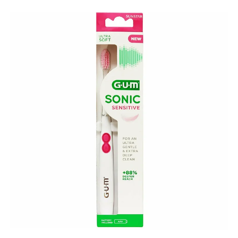 Periuta de dinti Sonic Sensitive Ultra Soft 4101, alb, Sunstar GUM — preț și oferte