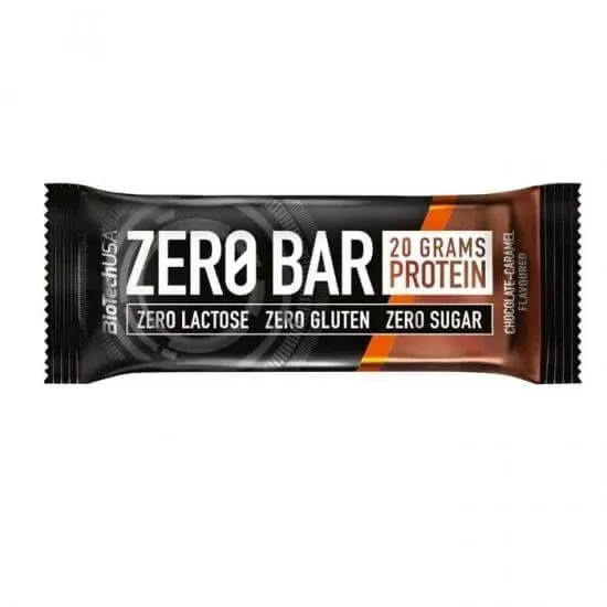 Baton proteic Ciocolata si Caramel Zero Bar, 50 g, BioTechUSA — preț și oferte