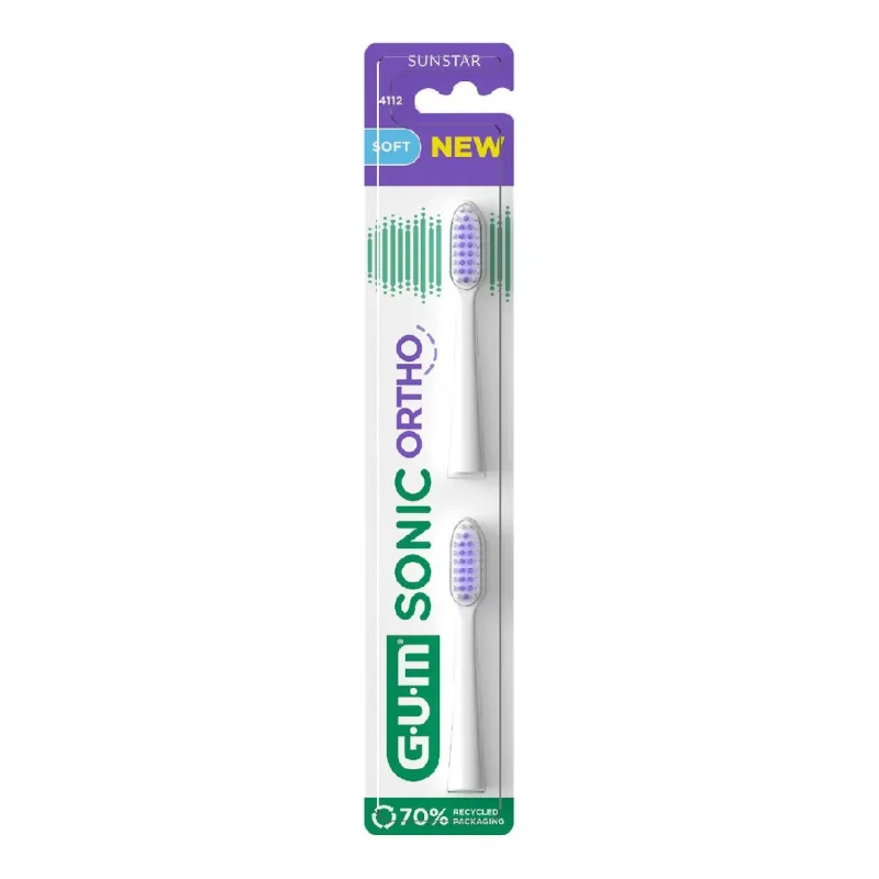Set Rezerve Periuta Sonic Ortho, alb-mov, Sunstar GUM — preț și oferte