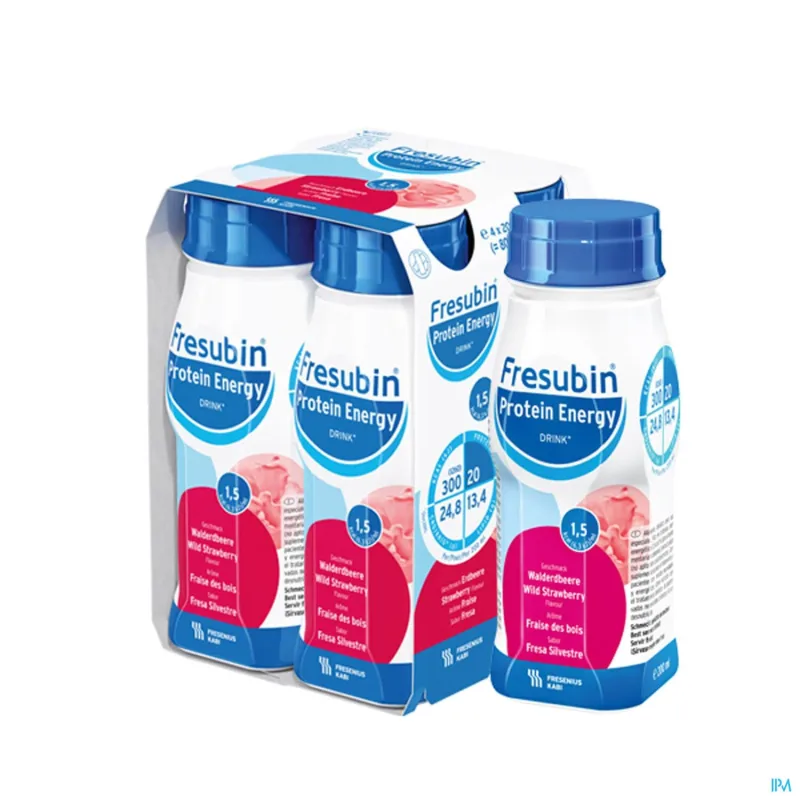 Fresubin Protein Energy cu aromă de fragi, 4 x 200 ml, Fresenius Kabi — preț și oferte