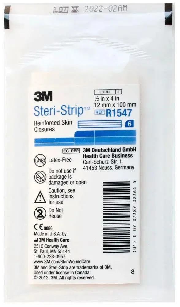 Benzi adezive intarite pentru sutura leziunilor Steri-Strip R1547, 12 mm x 100 mm, 3M — preț și oferte