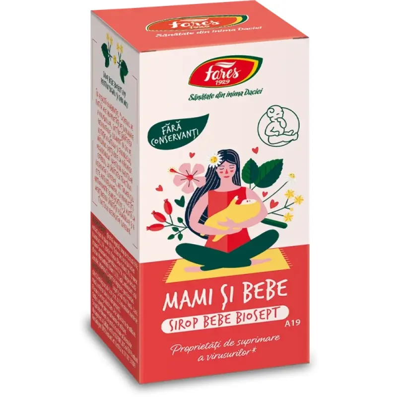 Bebe Biosept sirop Mami și Bebe, A19, 100 ml, Fares — preț și oferte