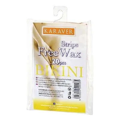 Benzi depilatoare pentru linia bikinilor Free Wax, 20 bucati, Karaver — preț și oferte