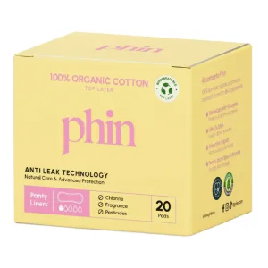 Absorbante zilnice din Bumbac Organic,  20 bucati, Phin