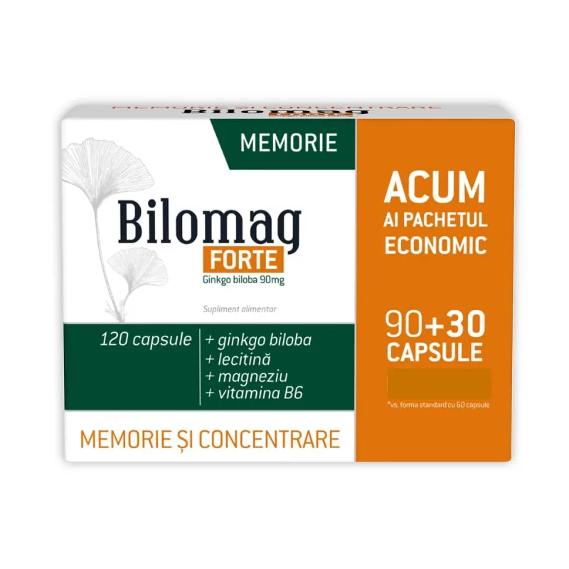 Bilomag Forte Memorie și Concentrare, 120 capsule, Zdrovit — preț și oferte