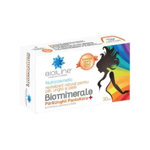 Biominerale păr și unghii PantoKera+, 30 capsule, Helcor