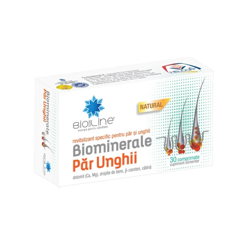 Biominerale păr unghii, 30 tablete, Helcor — preț și oferte