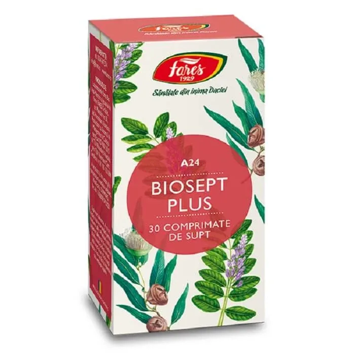 Biosept Plus (A24), 30 comprimate, Fares — preț și oferte