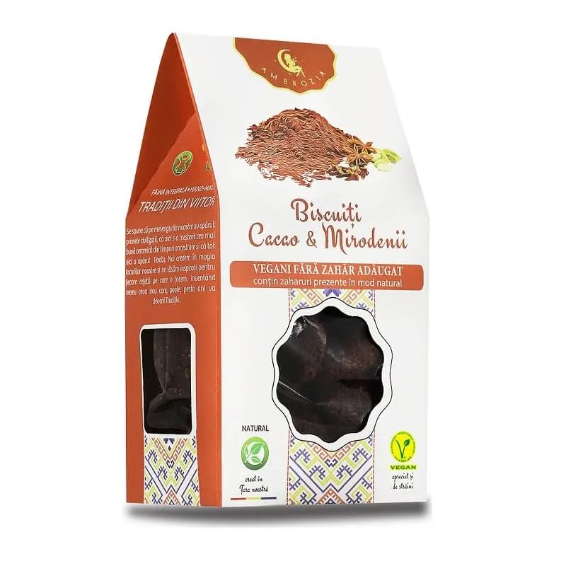 Biscuiți cu cacao și mirodenii, 150 g, Hiper Ambrozia — preț și oferte