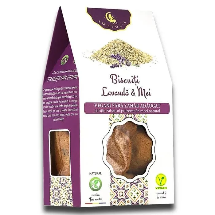 Biscuiți cu lavandă și mei, 150 g, Hiper Ambrozia — preț și oferte