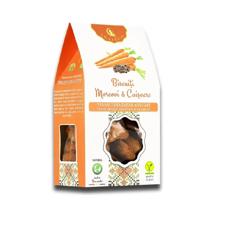 Biscuiți Morcovi si Cuișoare, 150g, Hiper Ambrozia — preț și oferte