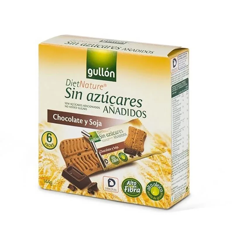 Biscuiți Snack cu ciocolată fără adaos de zahăr, cu îndulcitor, 144g, Gullon Gallentas Gullon — preț și oferte