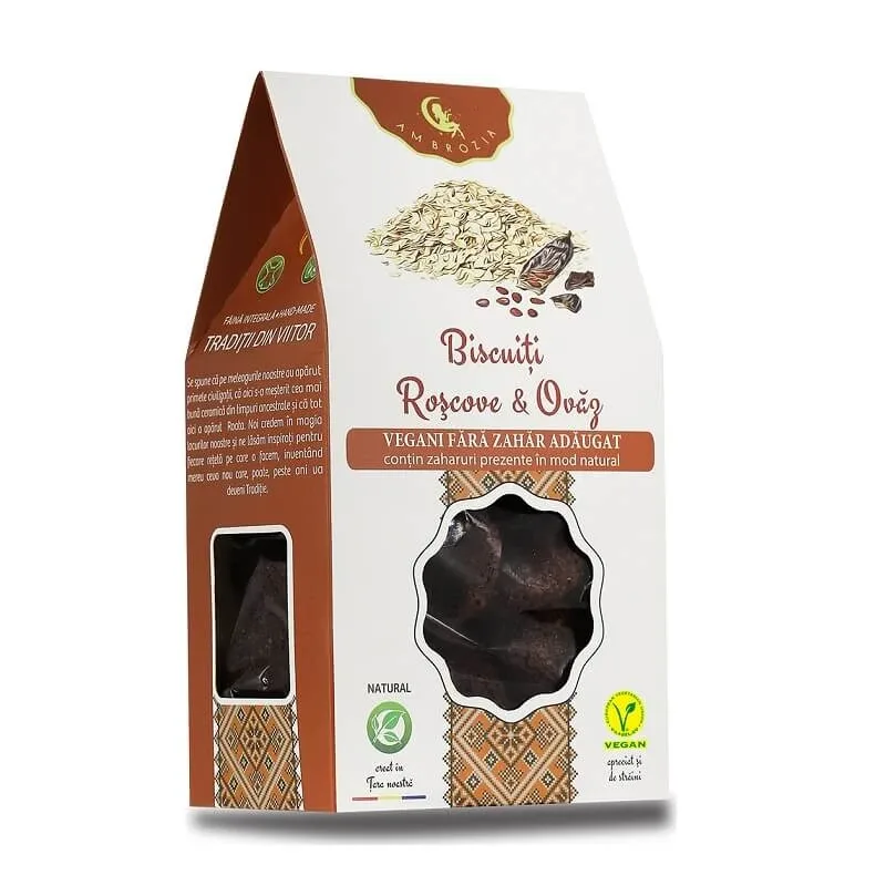 Biscuiți cu roșcove și ovăz, 150 g, Hiper Ambrozia — preț și oferte