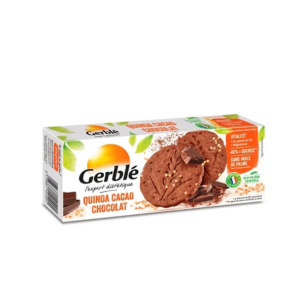 Biscuiti dietetici cu quinoa si cacao, 132g, Gerble Nutrition & Sante — preț și oferte