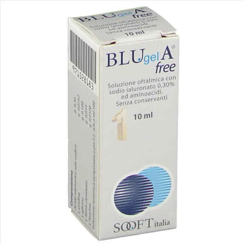 Blu Gel A - Solutie oftalmica cu hialuronat de sodiu 0.3% si aminoacizi, 10 ml, Bio Soft Italia BIOSOOFT — preț și oferte