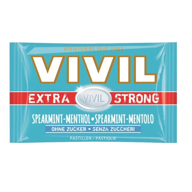 Bomboane cu spearmint și mentol fără zahăr, 25 g, Vivil — preț și oferte