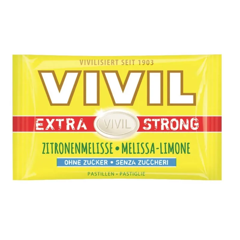 Bomboane cu lămâie fără zahăr Extra Strong, 25 g, Vivil — preț și oferte