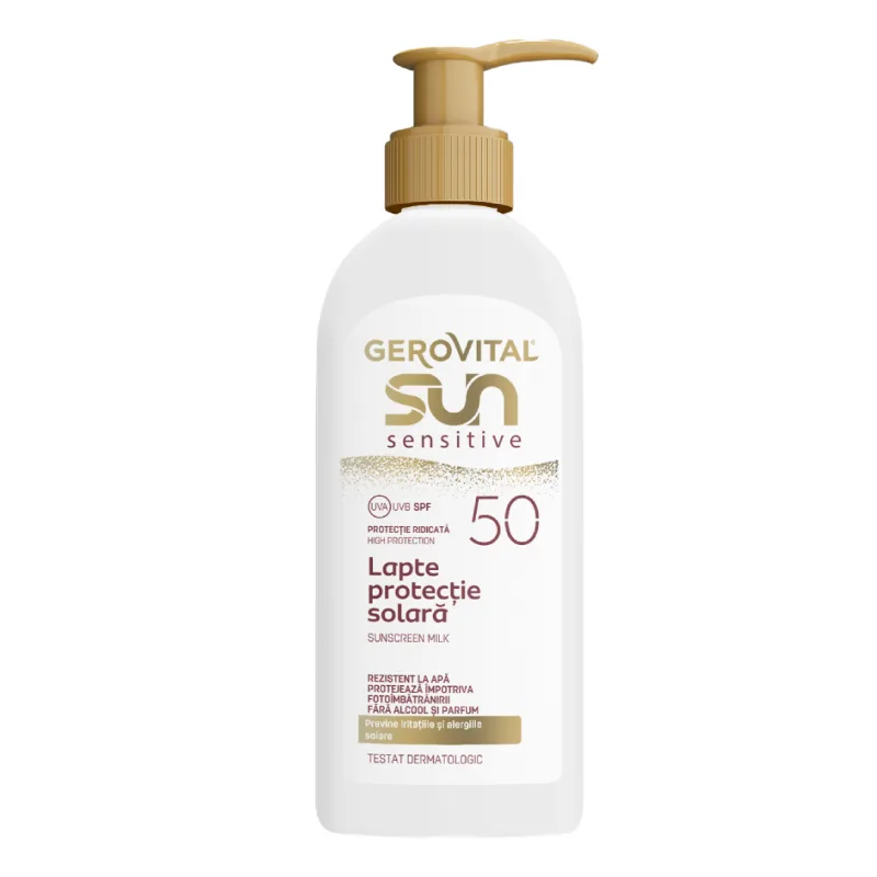 Lapte protectie solara SPF50 Sensitive Sun, 200 ml, Gerovital FARMEC — preț și oferte