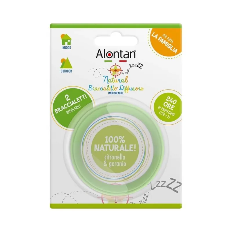 Bratara reglabila anti-insecte, Alontan Natural, 2 bucati, Pietrasanta Pharma — preț și oferte