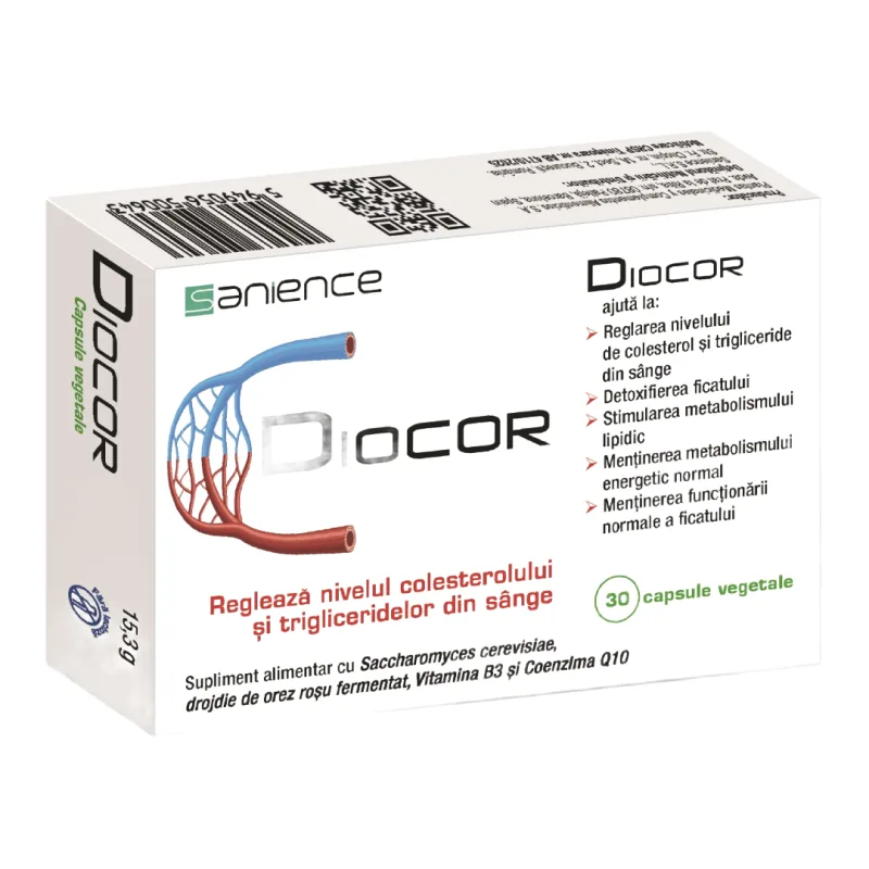 Diocor, 30 capsule vegetale, Sanience — preț și oferte