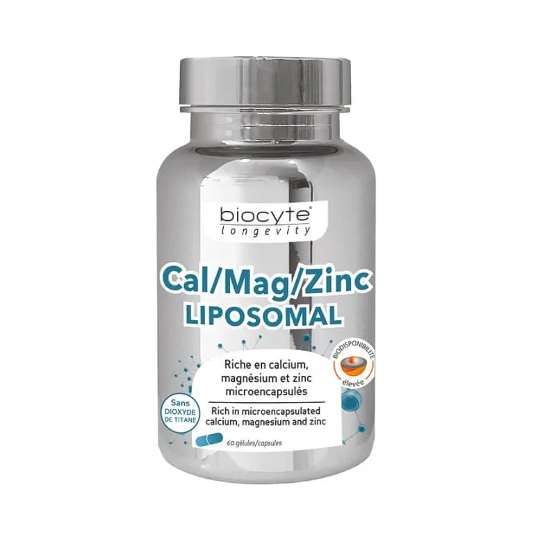 Calciu Magneziu Zinc Lipozomal, 60 capsule, Biocyte — preț și oferte