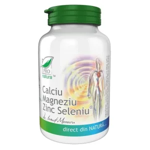 Calciu Magneziu Zinc Seleniu, 60 capsule, Pro Natura