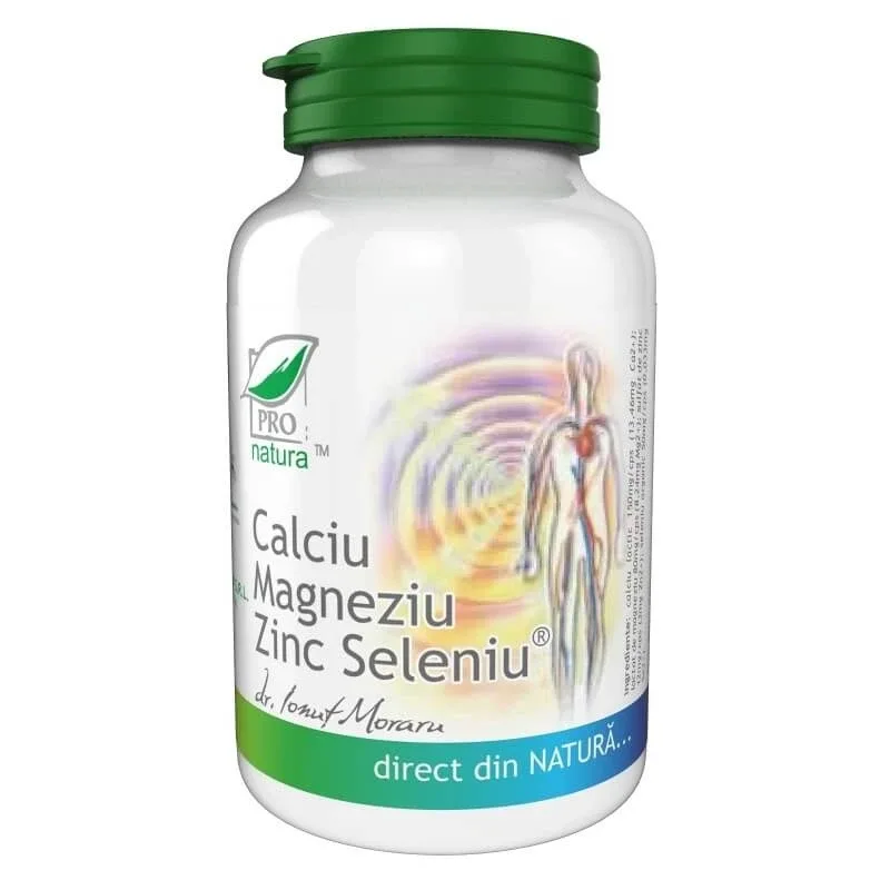 Calciu Magneziu Zinc Seleniu, 60 capsule, Pro Natura — preț și oferte