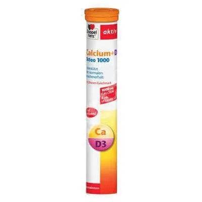 Calciu Vitamina D3 Osteo 1000, 15 comprimate, Doppelherz — preț și oferte