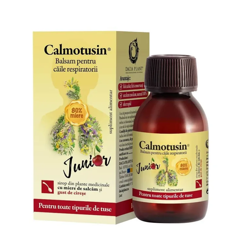 Calmotusin Junior, 100 ml, Dacia Plant — preț și oferte