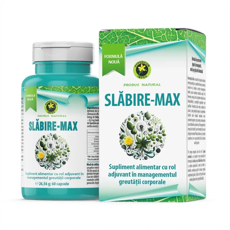 Capsule slǎbire max, 60 capsule, Hypericum — preț și oferte